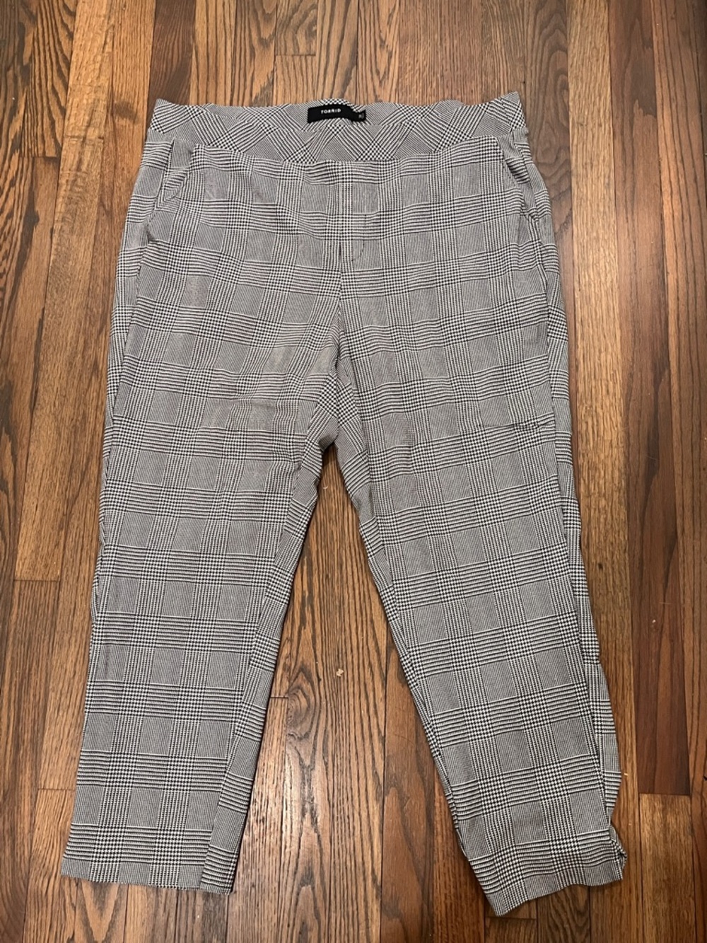 torrid Black & White Glen Plaid Straight Leg Pants